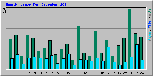 Hourly usage for December 2024