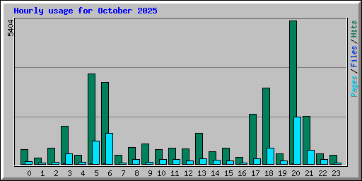 Hourly usage for October 2025