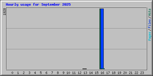 Hourly usage for September 2025